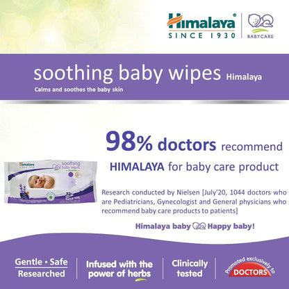 Himalaya Soothing Baby Wipes - (72 Pieces)
