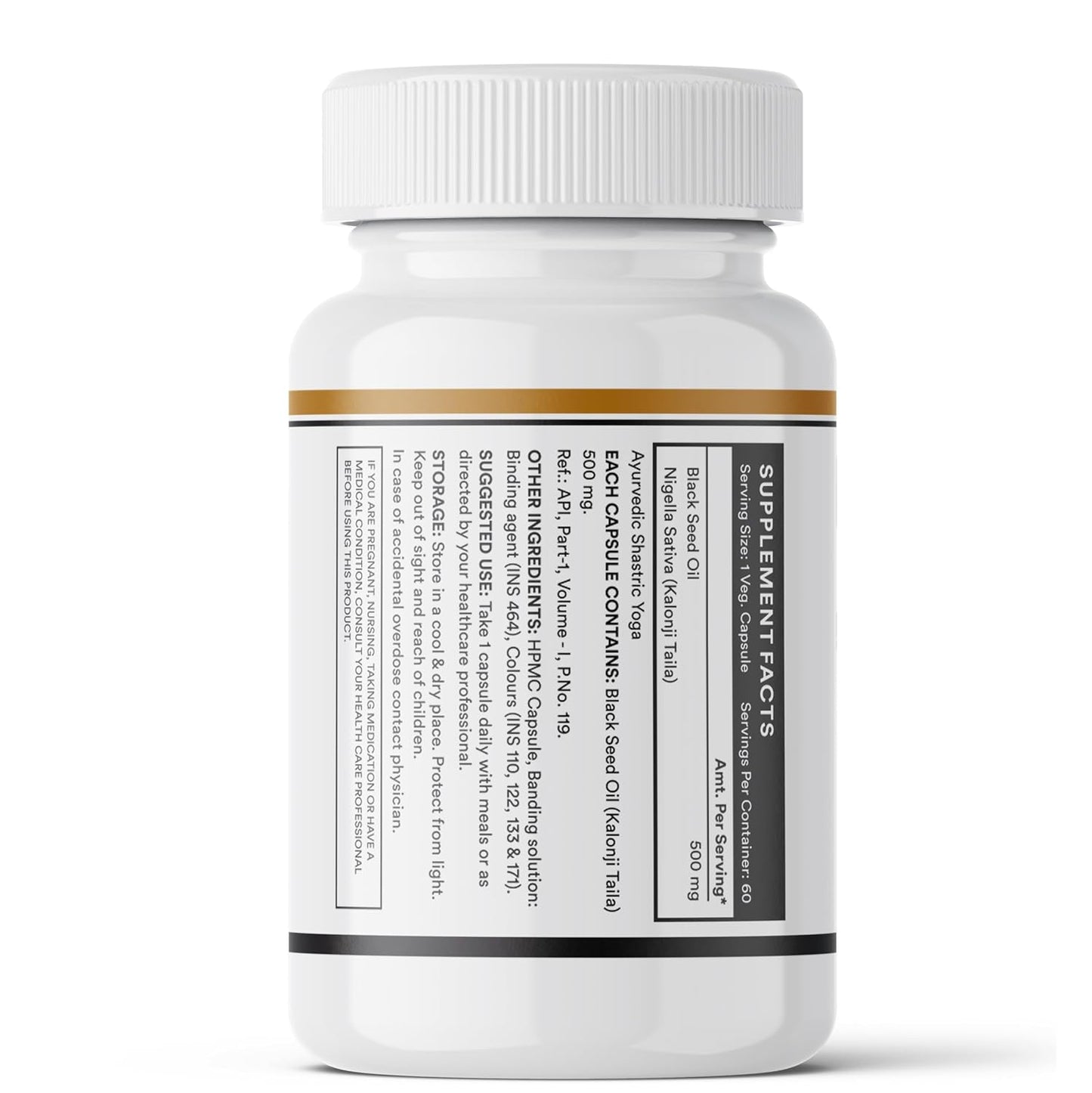 INLIFE Black Seed Oil, Extra Virgin Cold Pressed, 500 mg - 60 Vegetarian Capsule (Pack of 1)