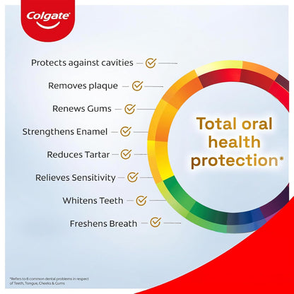 Colgate Total Advanced Health Anti-germ Toothpaste, 480g, Tooth Paste with 12-Hour Anti-Germ Protection, Whole Mouth Health (Combo Pack Offer) (Pack of 2)