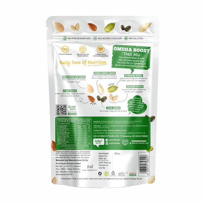 ProV Fusion Omega Boost Seed Mix | 200g | 5-Seed Blend: Pumpkin, Sunflower, Flax, Sesame & Chia | Rich in Omega-3