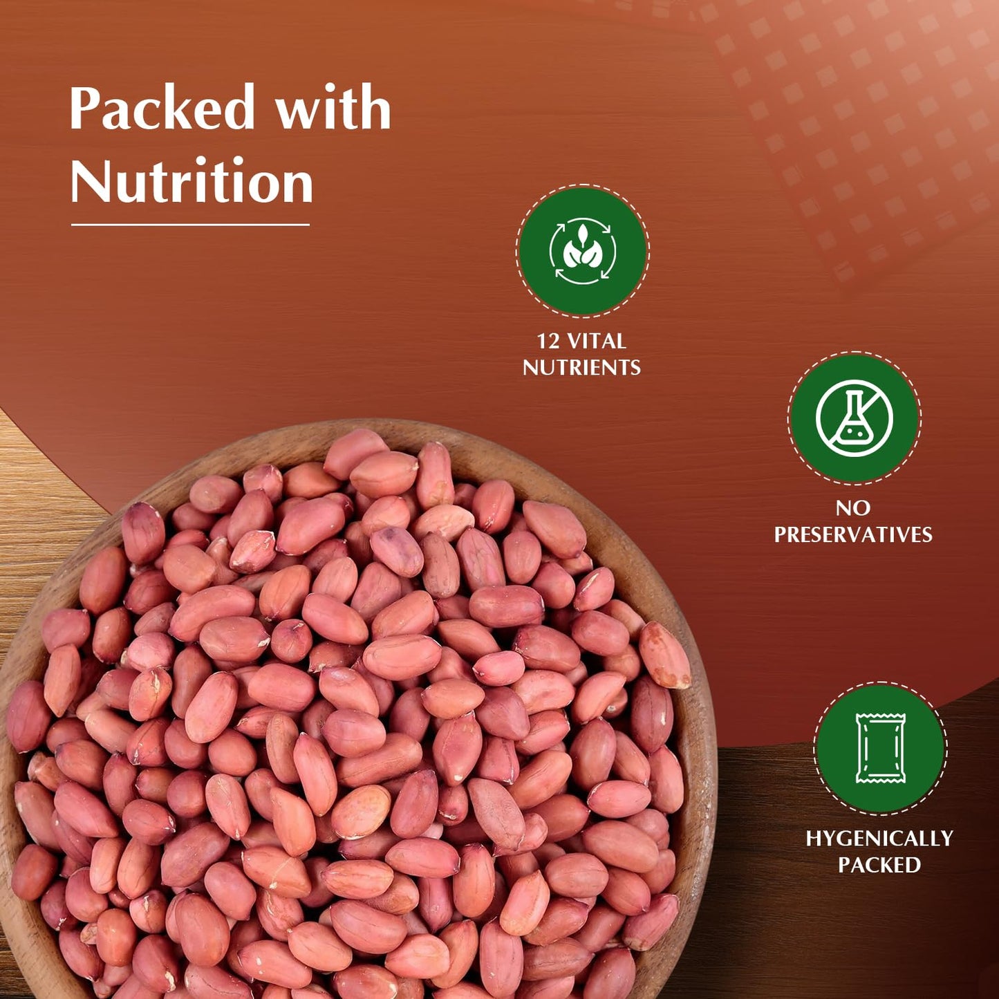 Vedaka Raw Peanuts, Pink, 1kg
