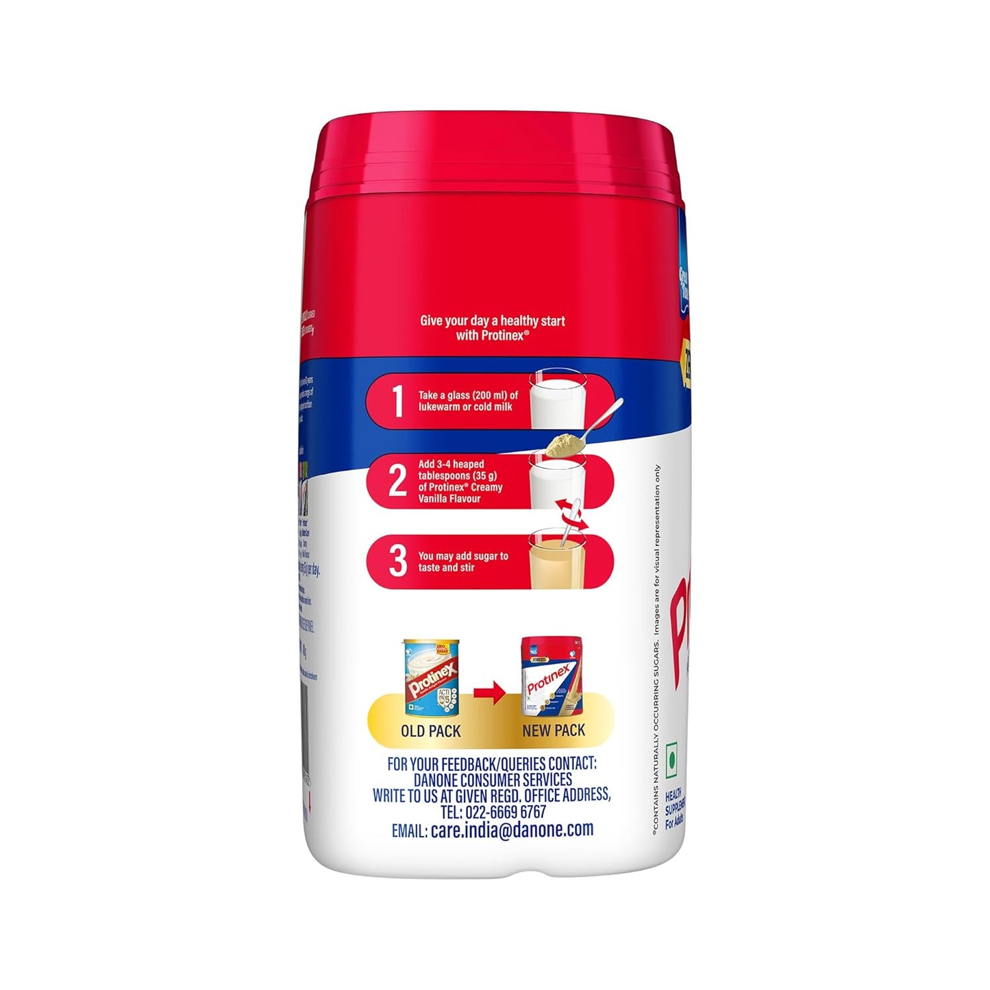 Protinex Creamy Vanilla, 400g | Get 40% daily protein requirement for strong muscles when prepared with 200ml milk | High Protein | Zero Added Sugar | Nutritional Drink for Men and Women