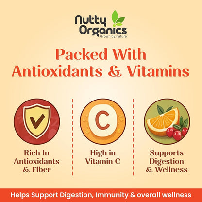 Nutty Organics Dried Cranberry, No Refined Sugar, 100% Natural, Rich in Antioxidants, High in Vitamin C, 200g