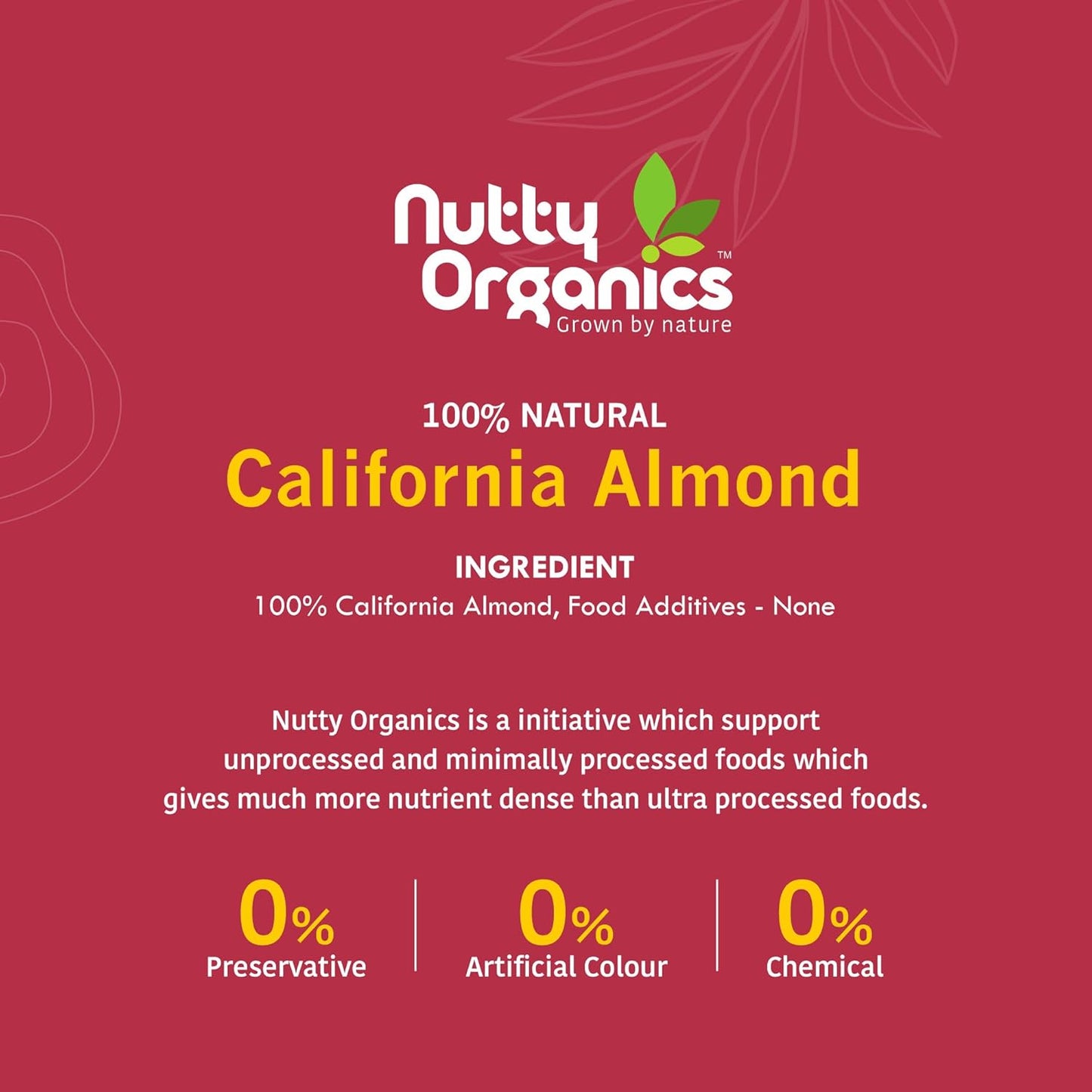 Nutty Organics California Almonds| Hand Selected Jumbo | Tasty & Healthy | High in Protein & Dietary Fiber | Nutritious | Healthy Dry Fruit