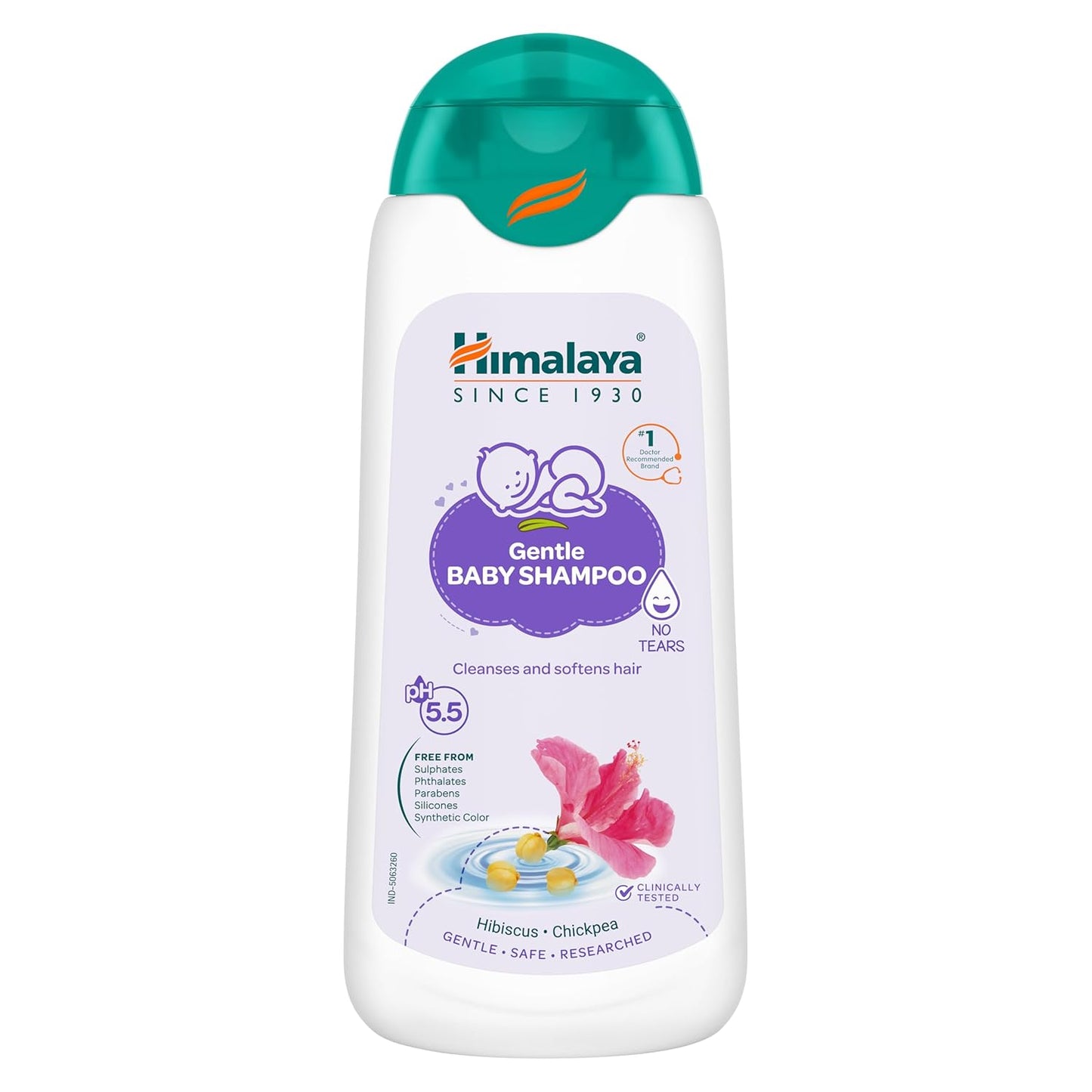 Himalaya Gentle Baby Shampoo with Hibiscus, Chickpea | No Tears | pH 5.5 | No.1 Doctor Recommended Brand | Cleanses, Softens & Nourishes hair | Safe for Newborns | Hypoallergenic