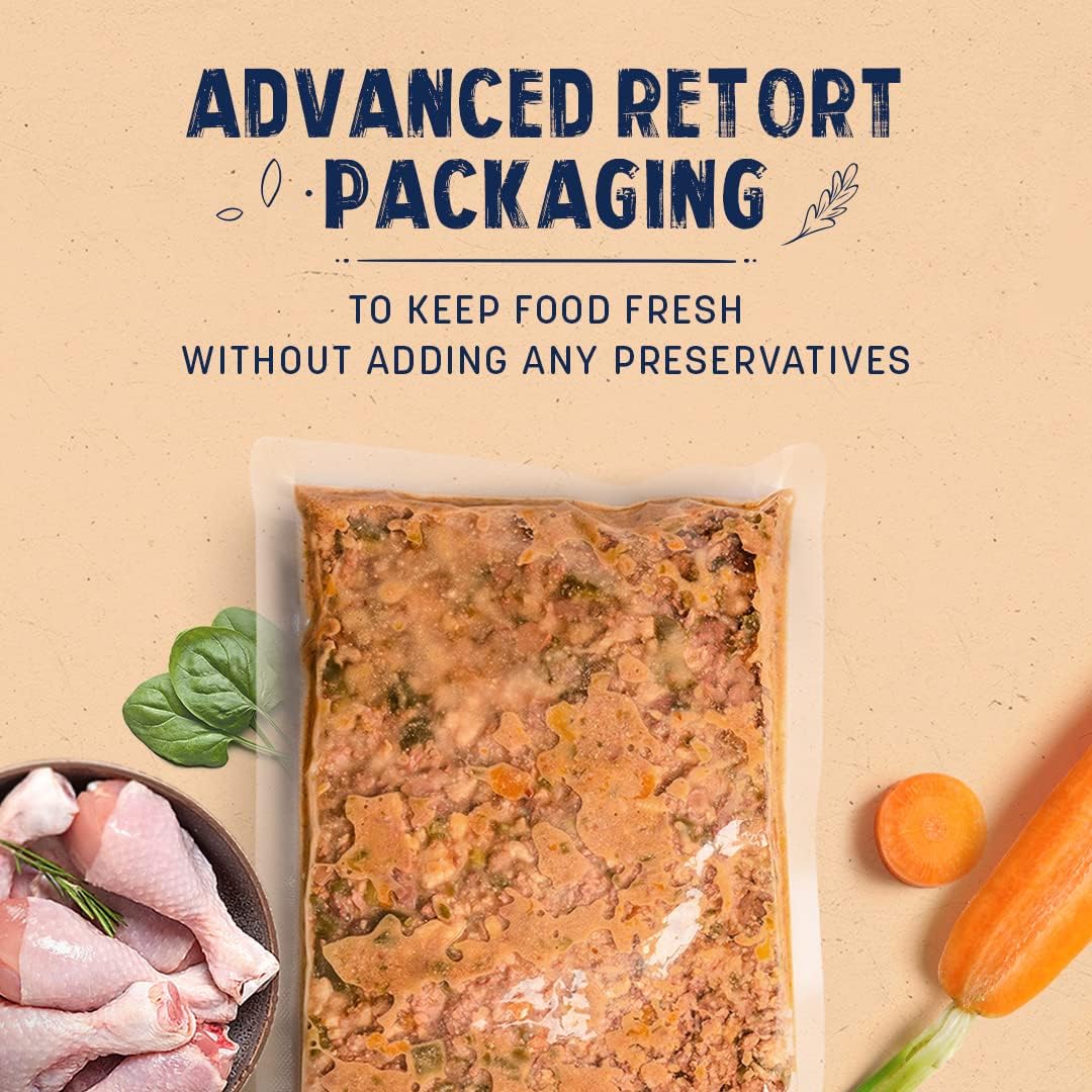 Sara's Wholesome by HUFT Grain-Free Chicken & Turkey Dog Food - 300 gm | Human Grade Ingredients | Gluten Free | Balanced Meal for Adults & Puppies