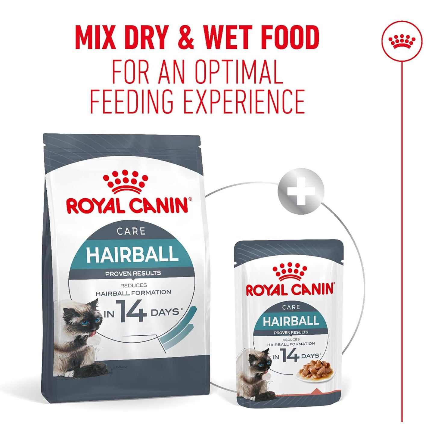Royal Canin Hairball Care for Cats, 400 Grams, Dry Food, Dietary Fiber Blend, Provides 2X Hair Excretion, Proven Results in 14 Days
