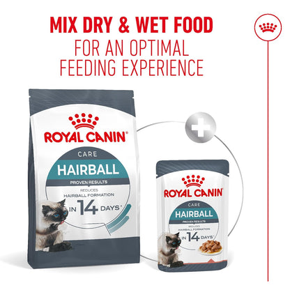 Royal Canin Hairball Care for Cats, 400 Grams, Dry Food, Dietary Fiber Blend, Provides 2X Hair Excretion, Proven Results in 14 Days