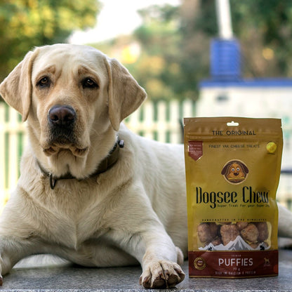 Dogsee Chew Puffies | 100% Natural Himalayan Yak Chews | Ideal Training Treats | Gluten-Free and Grain-Free Nutrition for Dogs of All Ages and Breeds - 70 Gm