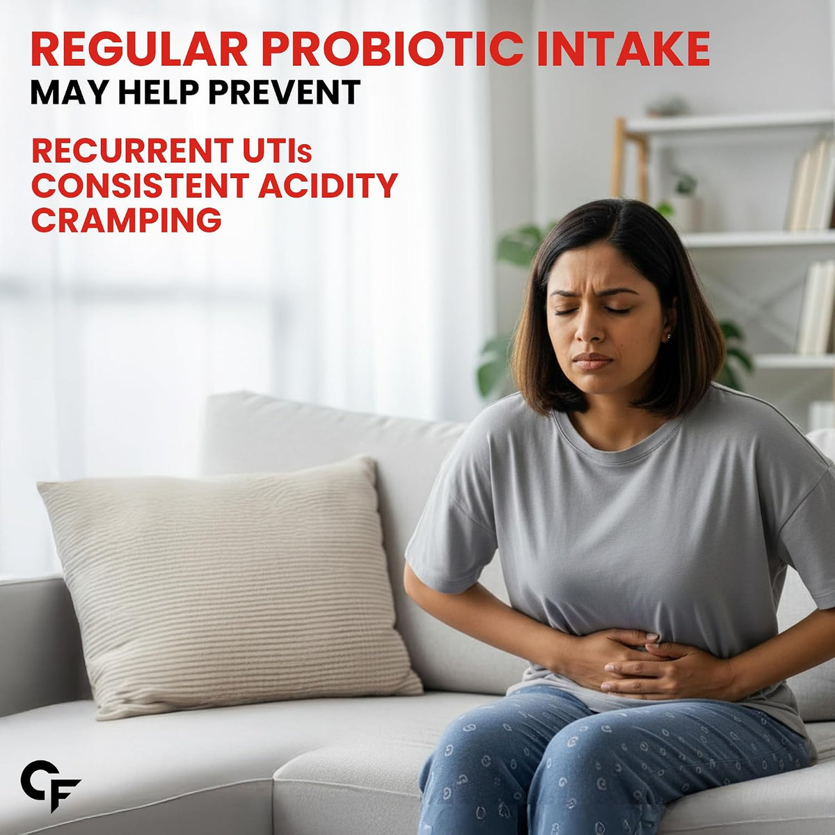 Carbamide Forte Women’s Probiotics Supplement 60 Billion CFU | Gut Health Supplements with Cranberry Extract | Pre & Probiotics Supplement for Gut Health | 60 veg Capsules