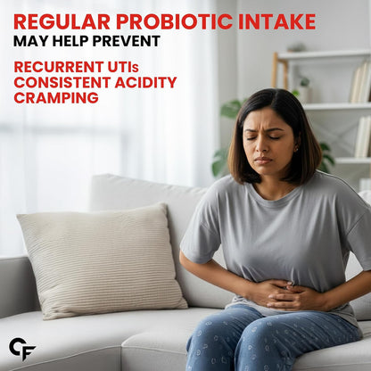 Carbamide Forte Women’s Probiotics Supplement 60 Billion CFU | Gut Health Supplements with Cranberry Extract | Pre & Probiotics Supplement for Gut Health | 60 veg Capsules