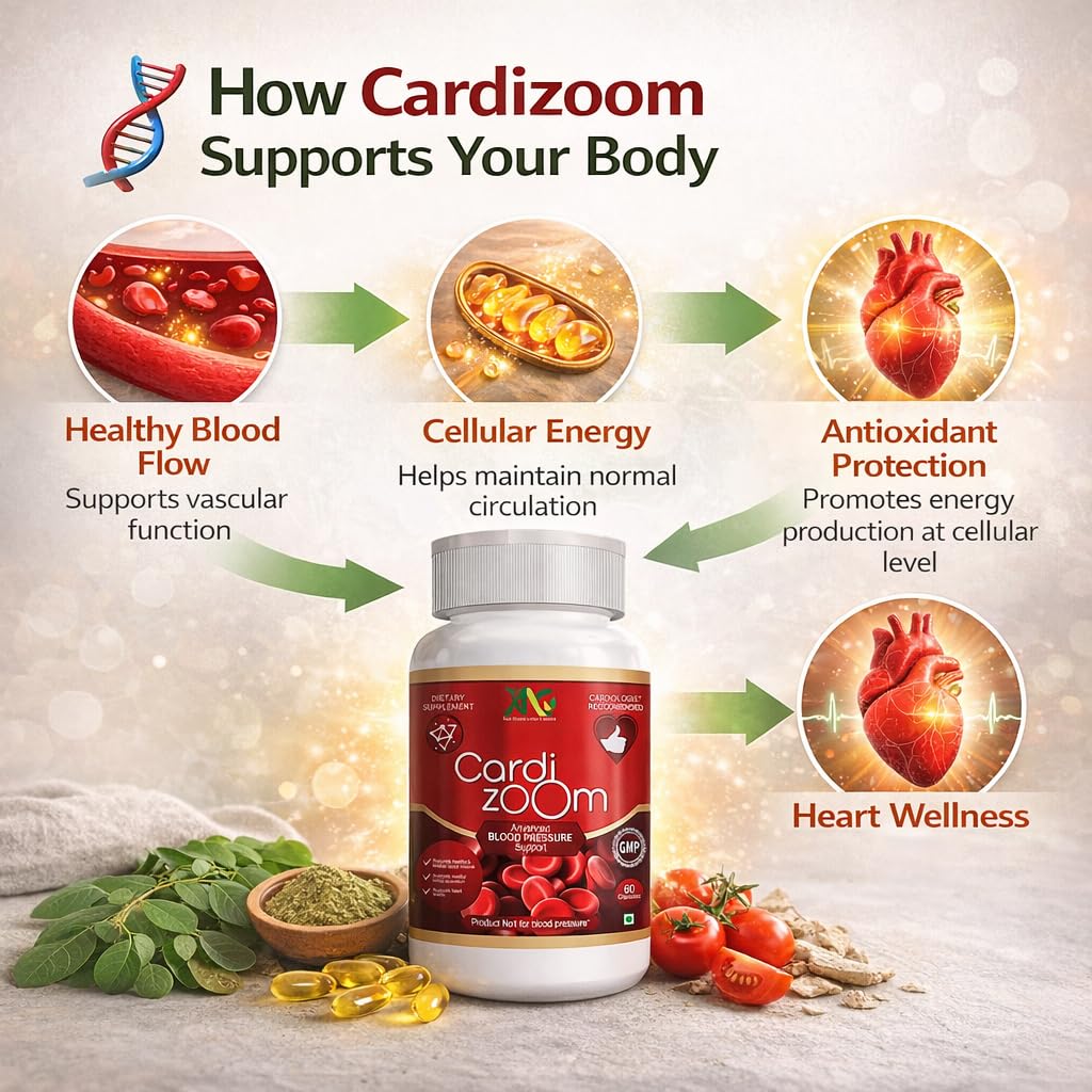 ANC Cardizoom with Arjuna Extract & Moringa Extract Heart Health Supplement Veg (60 Capsules) for Men & Women