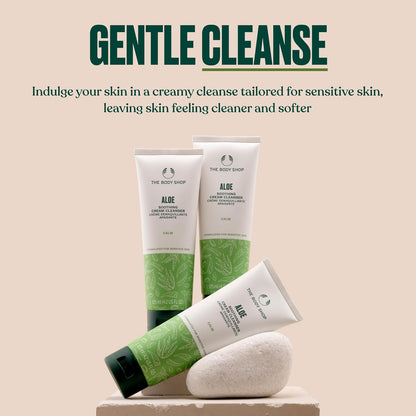The Body Shop Vegan Aloe Soothing Cleansing Cream for Sensitive Skin 125 ML
