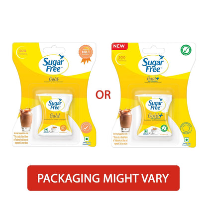 Sugar Free Gold, 500 Pellets| India s No.1 Sweetner| Sweet like Sugar with Low Calories| Scientifically Proven & Tested 50g