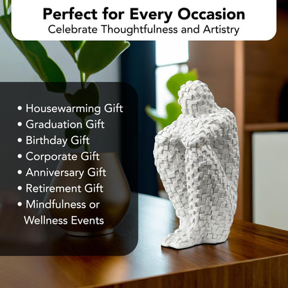 Nostrae Brick Man Show Pieces for Home Decor Living Room Decorative Items | Abstract Modern Showpieces Gift Item for Decoration | Tv Unit Showcase Shelf Office Interior Statue Figurines