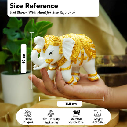 Elephant Show Pieces for Home Decor Living Room Decorative Items | Showpieces Gift Items for Decoration | Center Table Tv Unit Showcase Shelf Office Desk Interior Artifacts Vasthu Statue