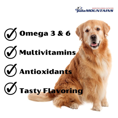 Palamountains My Beau for Dogs – Omega 3 & 6, Essential Vitamins – Enhances Skin, Coat, Immunity, Digestion & Reduces Fur Balls – High Absorption & Palatable Formula (150, Grams)
