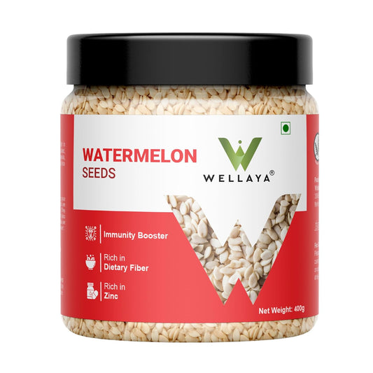 WELLAYA Watermelon Seeds - 300gm | High Protein Raw Watermelon Seeds for Eating | Rich Nutrients Tarbuj Magaj Seeds | Source of Antioxidants