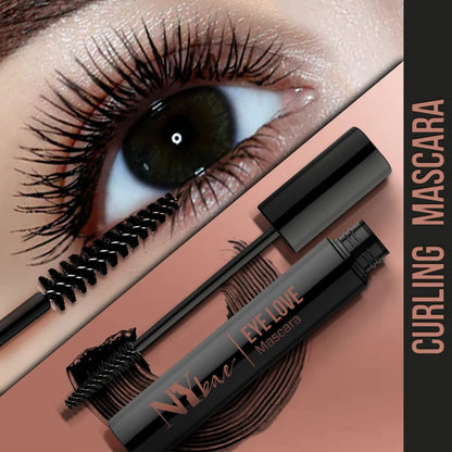 NY Bae Eye Love Curling Mascara | Moisturizing Long Lasting Black Mascara For Curled Eyelashes | Highly Pigmented Matte Finish Water Resistant Eye Makeup | Enriched With Castor Oil (8 ml)