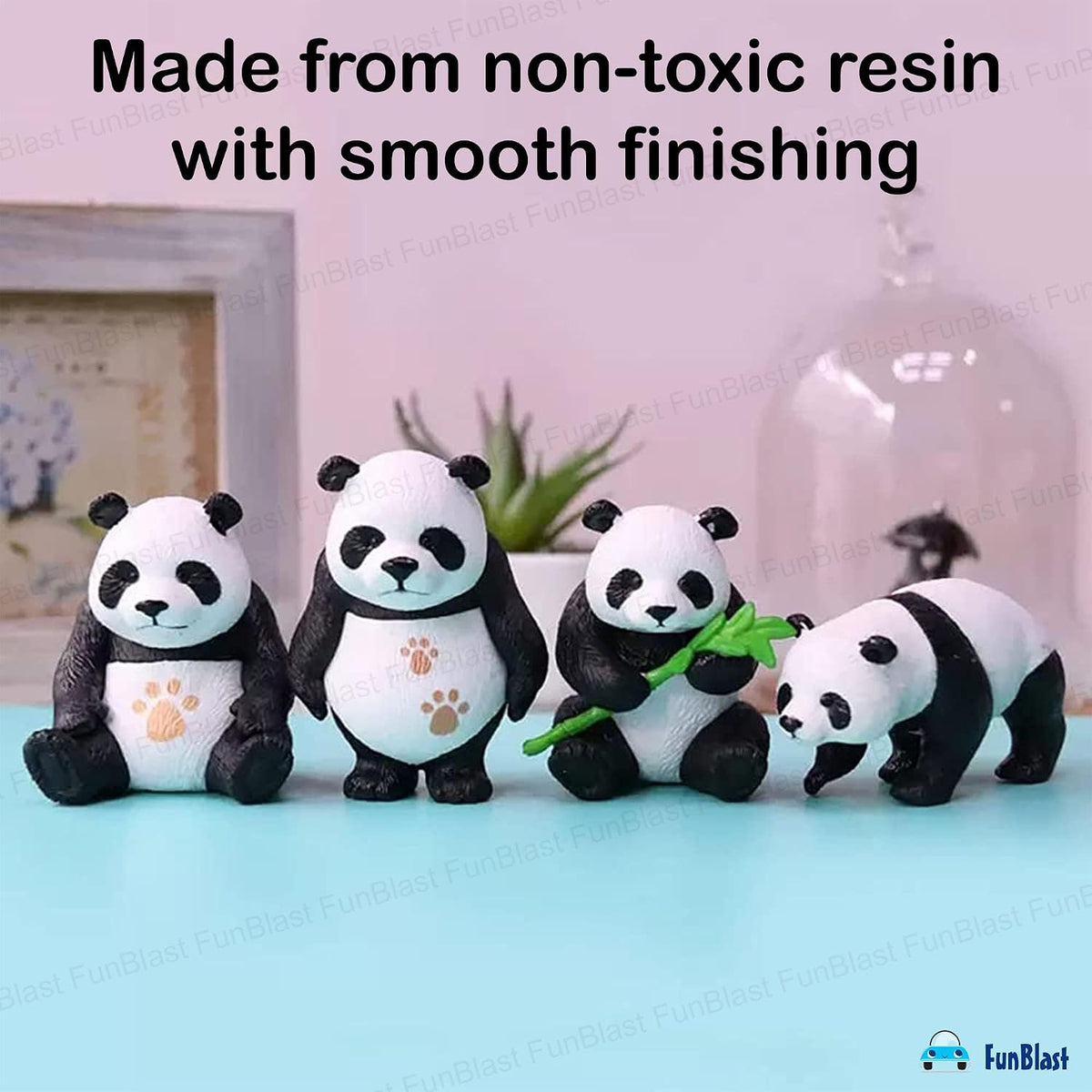 Panda Miniature Figurines - Decorative Showpiece, Gift for Him/Her, Diwali Deepwali New Year Home Decor, Bedroom, Living Room, Office, Table, Car Dashboard (Style-D)