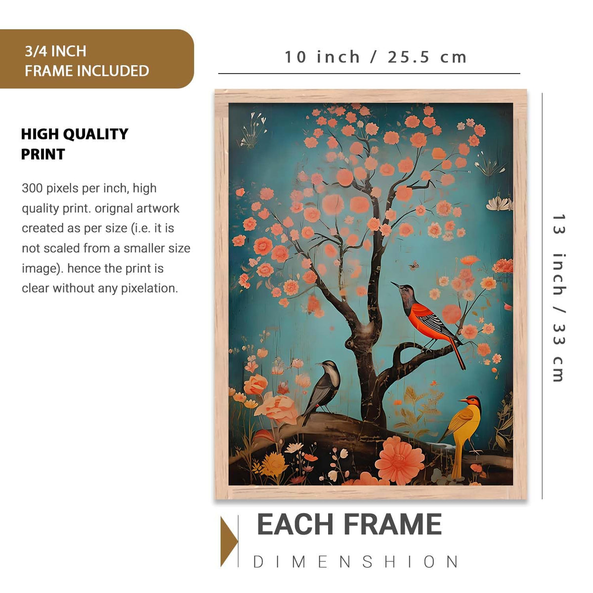 Premium Digital Painting with Frame for Home Decor - Painting for Living Room Bedroom Office Room Decor - Painting for Wall Decoration - Pack of 3 (Modern Art Painting, Design01, 10X13 inch)