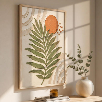 Boho Painting with Frame | Boho Art Painting With Frame Home Decoration For Living Room Bed Room Hotel Wall Decor Digital Reprint (14X20 inch)