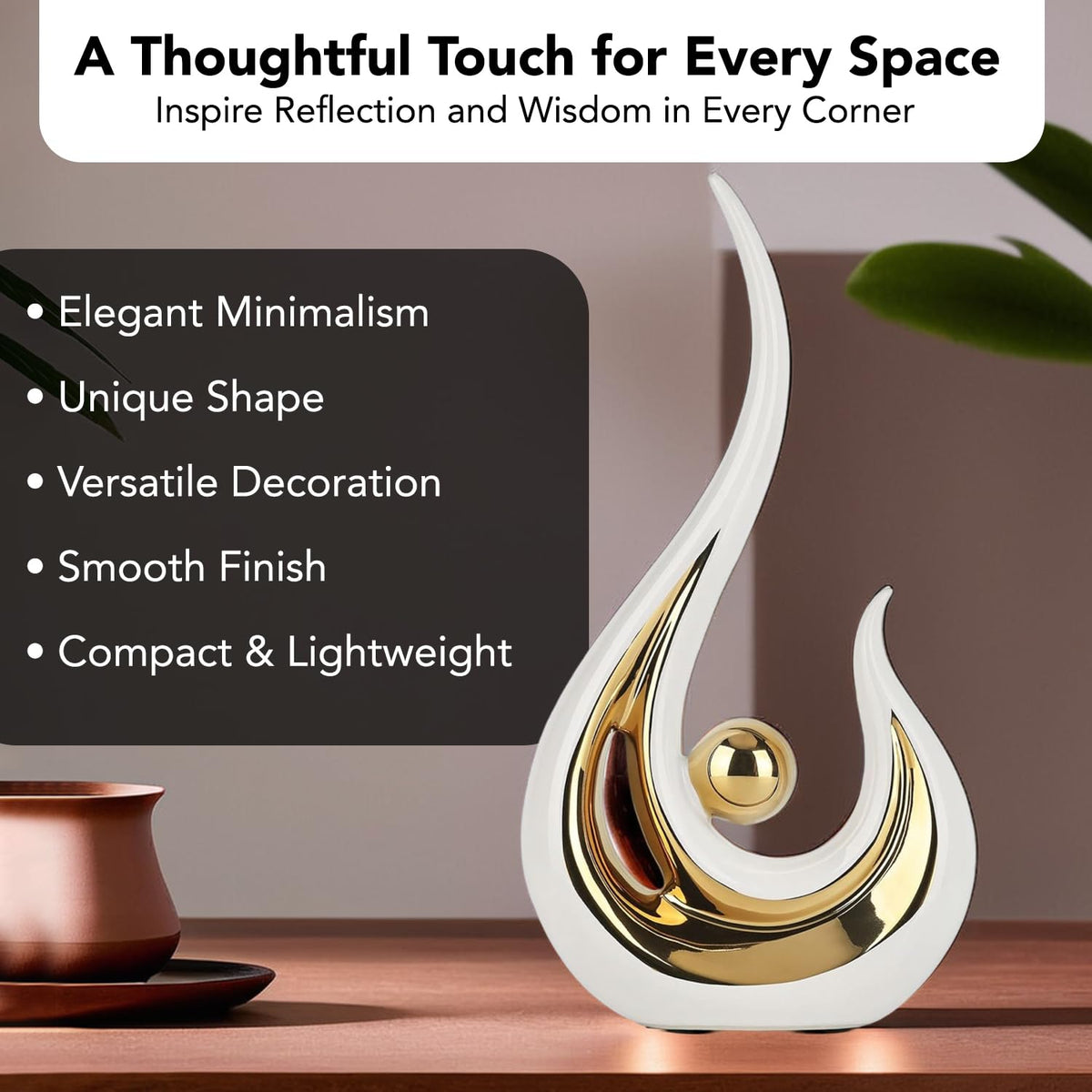 Nostrae Modern Abstract Art Show Pieces for Home Decor Living Room Decorative Items | Cute Showpieces Gift Item for Decor | Center Table Tv Unit Showcase Office Interior Statue Figurines