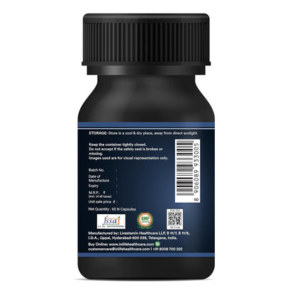 INLIFE Biotin Supplement for Hair | Sesbania, Bamboo Shoot, Bhringraj, Zinc, Vitamin C | for Women Men - 60 Vegetarian Capsules (Pack of 1, 60)