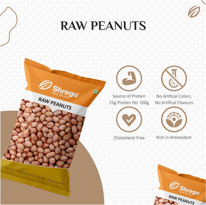 SHREGO Pink Raw Peanut, Vacuum Packed (1 kg) Premium Moongfali