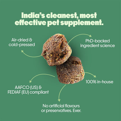 Hope Calming Chews for Dogs - 30 Vegan Hoplets | Pet Chews for Aggression, Stress & Anxiety Relief | with Ashwagandha, Magnesium | Cold Pressed, Hypoallergenic| Honest Pet Co