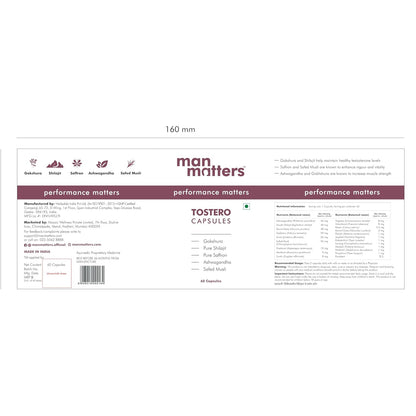 Man Matters Shilajit Ashwagandha, Gokshura, Safed Musli Capsules For Men | 60 Capsules | 20 Ayush-Approved Ayurvedic Herbs | Helps Maintain Overall Health