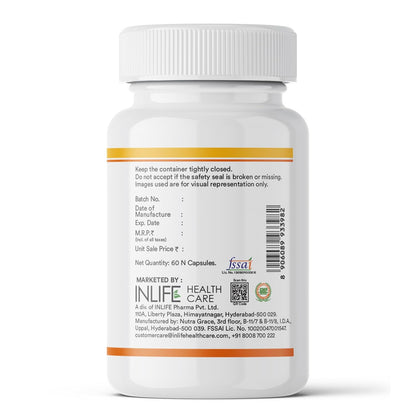 INLIFE Tocotrienol Oil 10mg (Gold Tri.E) & Flaxseed Oil 480mg Supplement | Extra Virgin Cold-Pressed Omega 3 6 9 | Supports Heart, Skin, Hair & Immune Health - 60 Vegetarian Capsules