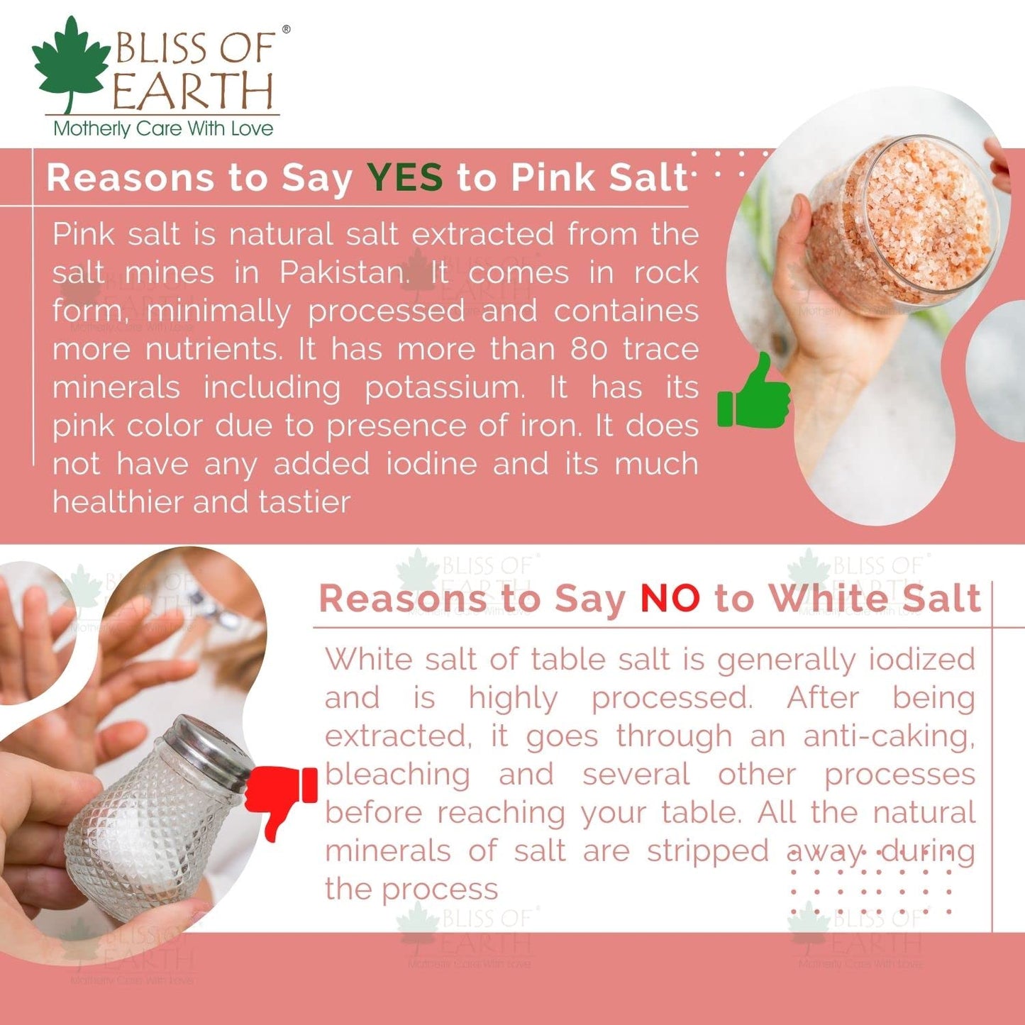 Bliss of Earth 1KG Pure Reguler Pakistani Himalayan Pink Salt Refill Pack Non Iodised for weight loss & Healthy Cooking, Natural Substitute of White Salt