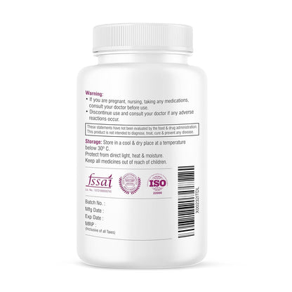 Biotrex Nutraceuticals Biotin Supplement For Hair, Skin & Nails, Enriched With Amla, Brahmi, Lycopene & Bamboo Extract - 90 Tablets