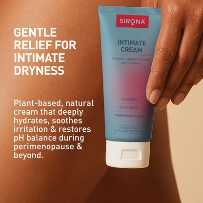Sirona Intimate Cream for Women – 50g (Pack of 1) | Reduces Dryness, Itching & Irritation Relief | Maintains pH Balance (3.8-5.0) | with Hyaluronic Acid, Tasmanian Berry & Flaxseed Oil