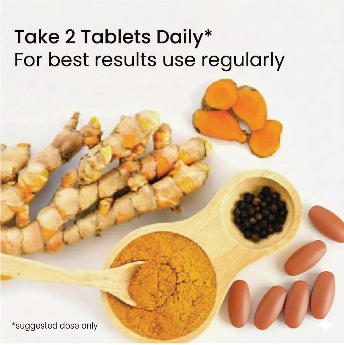 Vlado's Himalayan Organics Curcumin Tablets Supplement (1600mg+ / Serving ) and 95% Curcuminoids with Black Pepper & Piperine | Anti inflammatory Supplement for Men & Women | With Curcuma Longa, Turmeric & Ginger Root extract | 60 Veg Tablets