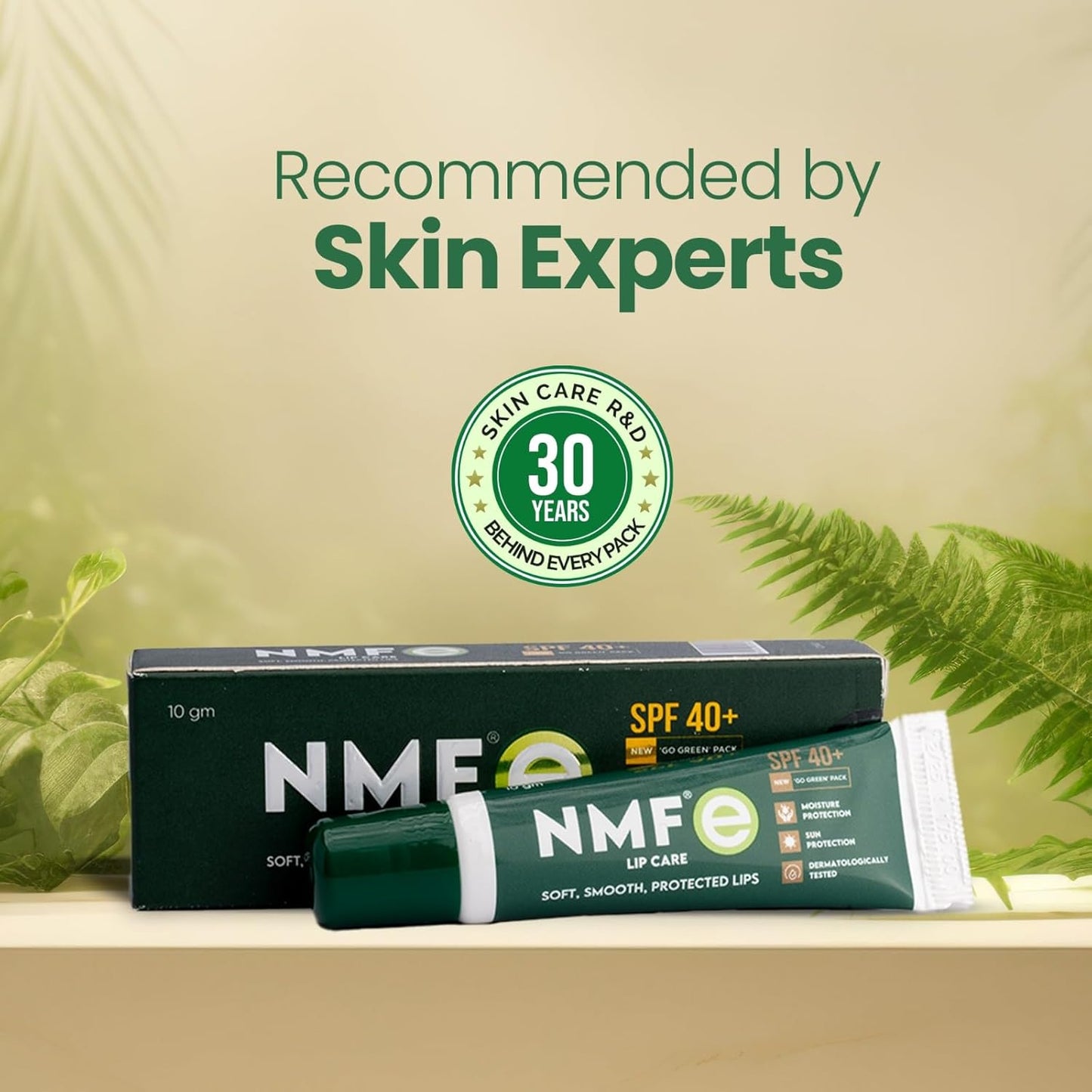 NMFe Moisturising Lip Care 10 Gm | SPF 40+| For Dry And Chapped Lips |Lip balm | Aloe Vera & Vitamin E | Protects lips from dryness & sun damage | Dermatologically Tested
