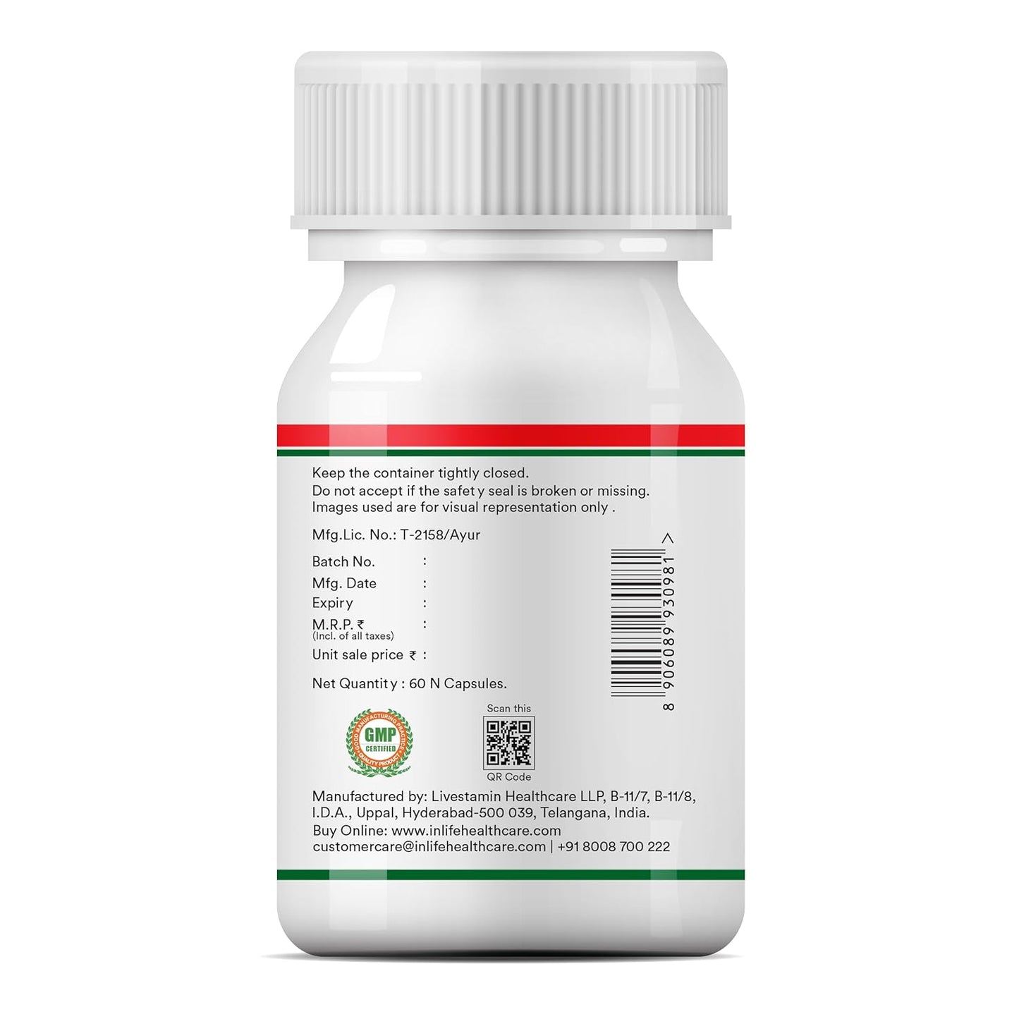 INLIFE Liver Support Supplement with Ayurvedic Herbs | Tamalaki, Citraka, Dhamasa, Kasanai, Kakamachi | Supports Healthy Liver Function for Men & Women - 60 Vegetarian Capsules