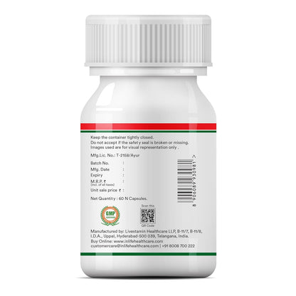 INLIFE Liver Support Supplement with Ayurvedic Herbs | Tamalaki, Citraka, Dhamasa, Kasanai, Kakamachi | Supports Healthy Liver Function for Men & Women - 60 Vegetarian Capsules