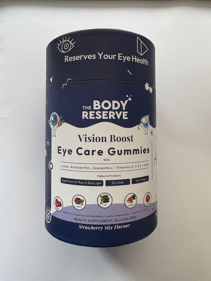 Body Reserve Vision Boost Eye Care Gummies container on a white background