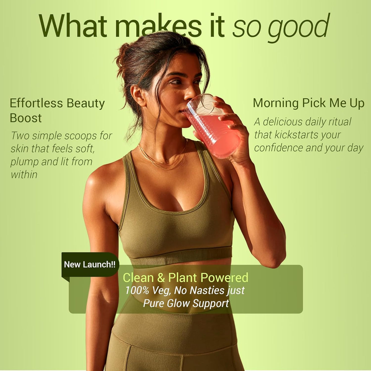 Be. Veg Collagen Powder for Women & Men | Plant-Based Supplement with VegCol, Glutathione, Hyaluronic Acid & Vitamin E | Vegan Builder for Skin Glow, Hydration, Hair & Nail Health | Mix-Fruit Flavour | 300 g