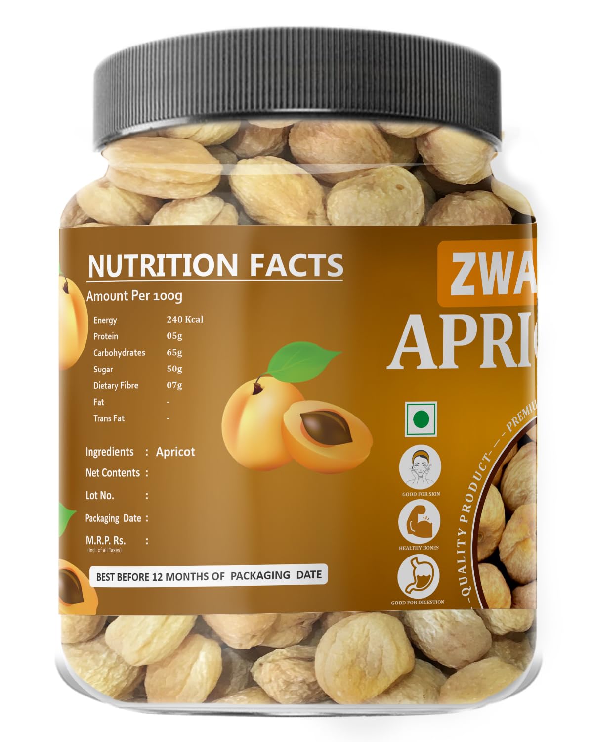 ZWACK Exotics Apricots Dry Fruits | Apricot, Dried Apricot, Dry Fruits, Apricots, Apricot Dry Fruits, Dry Apricot, Dried Apricots, Turkish Apricot, Gluten Free & Sodium Free