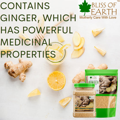 Bliss of Earth Certified Organic Ginger Powder Dry For Tea & Juice, Pure Antioxidant Super food, 250GM