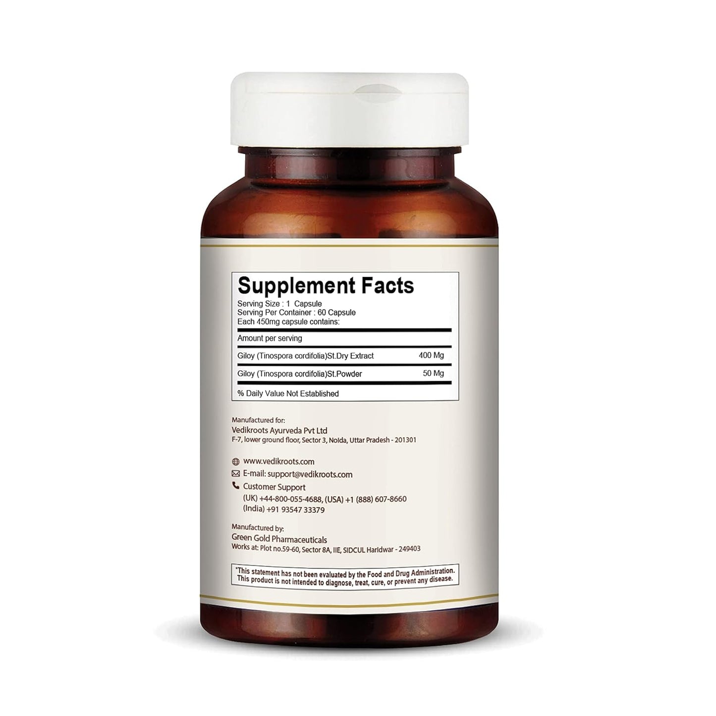 Supplement bottle with label showing 'Supplement Facts' on a white background