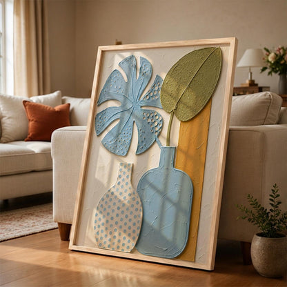 Boho Art Home Decoration Painting | Boho Painting With Frame For Living Room Bed Room Hotel Wall Decor Digital Reprint (14X20 inch)