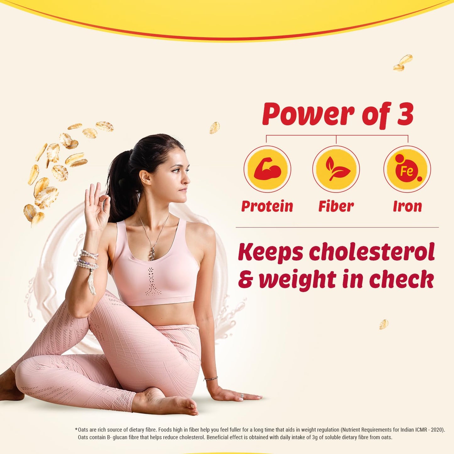 Saffola Oats, 13g High Protein, 10g High Fibre | Instant Rolled Oats | Soft and Creamy | Helps manage weight