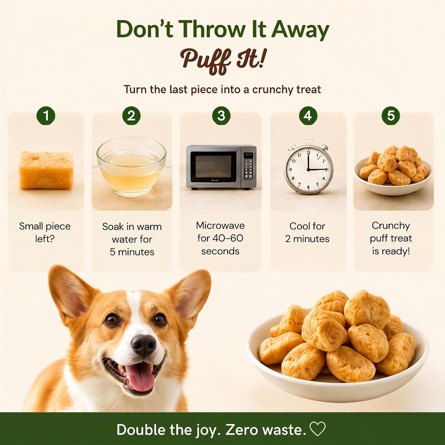 HYE Pets Goat Milk Dog Chews, Rawhide Free Long Lasting Natural Chew Treats, High Protein & Calcium Rich, Easily Digestible Dental Chews, Medium - 2 Chews