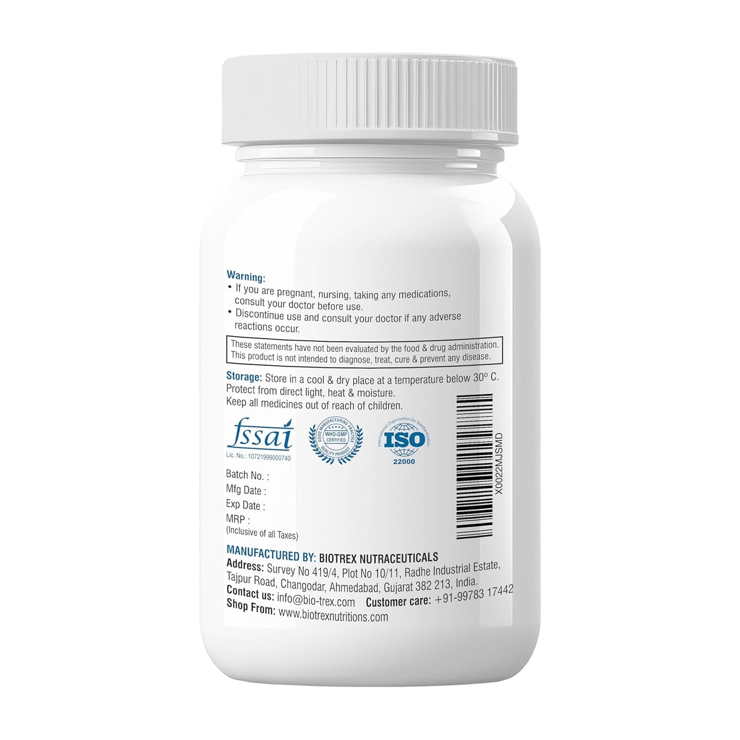 Biotrex Nutraceuticals Thyroid Care Supplement With Ashwagandha, Kelp, Selenium, L-Tyrosine & Iodine | Supports Thyroid Health & Mood Balance | Enhances Energy - 60 Vegetarian Capsules