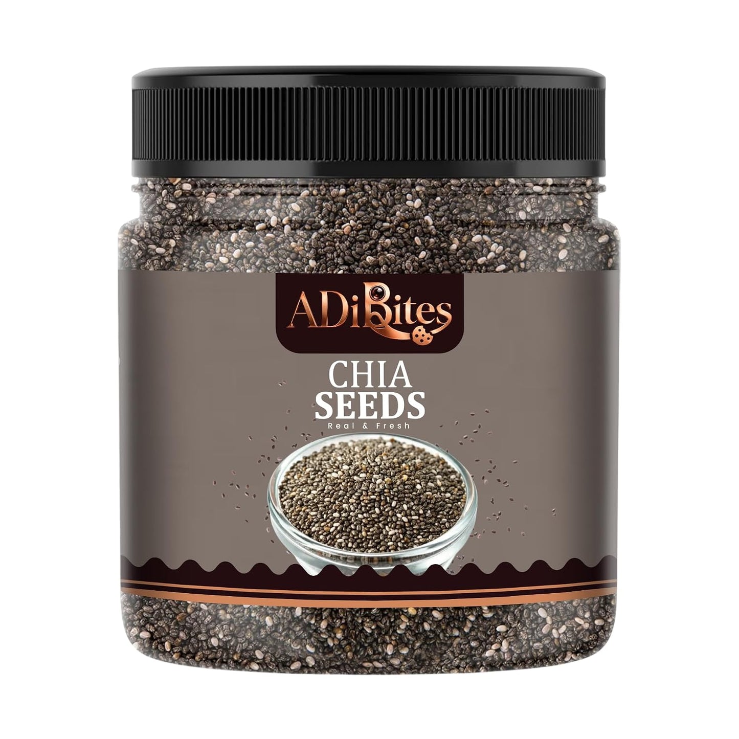 ADIBITES Chia Seeds | Fibre Rich Superfood Seeds | Omega-3 Rich Chia Seeds for Eating | Supports Weight Management & Digestion | Healthy Snack for Weight Loss & Skin Glow | Natural Super Seeds