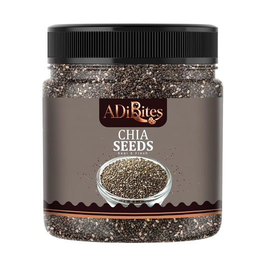 ADIBITES Chia Seeds | Fibre Rich Superfood Seeds | Omega-3 Rich Chia Seeds for Eating | Supports Weight Management & Digestion | Healthy Snack for Weight Loss & Skin Glow | Natural Super Seeds